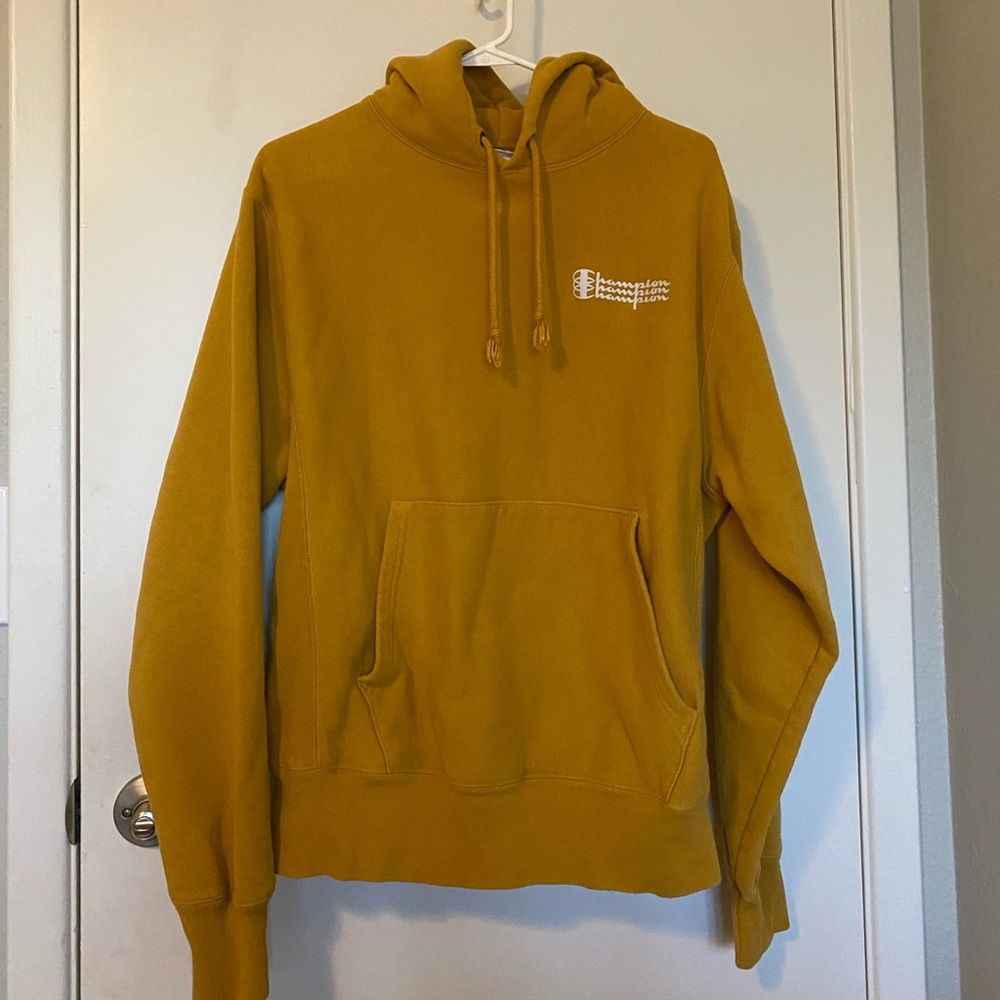 Yellow Champion hoodie
